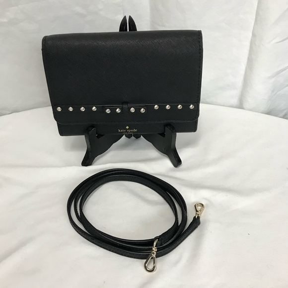 Kate Spade Handbags - Kate Spade Laurel Way Jeweled Black Crossbody Bag  EUC
